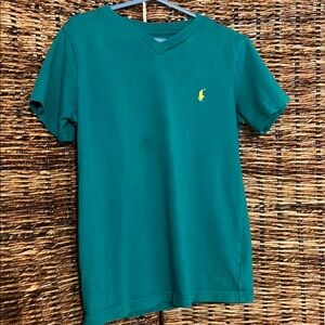 Green V-Neck Polo Ralph Lauren T-Shirt